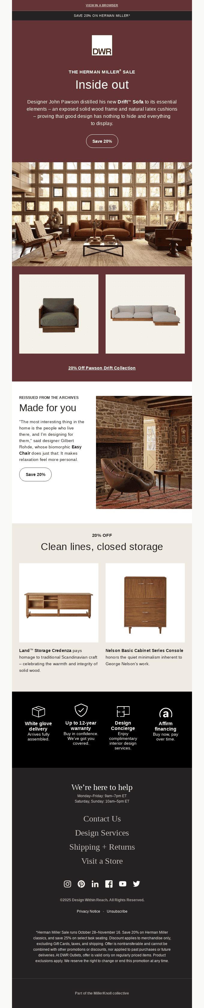Thoughtful craftsmanship underpins every piece from Herman Miller