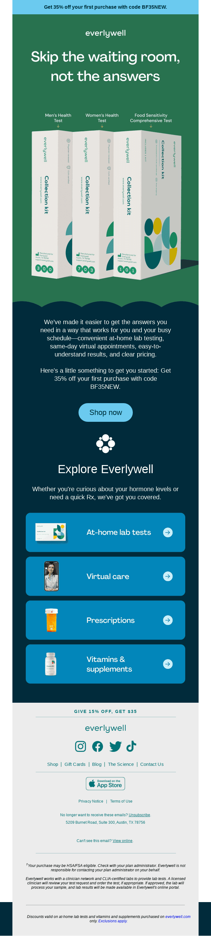 Tired of waiting rooms and confusing results? Yeah, us too.