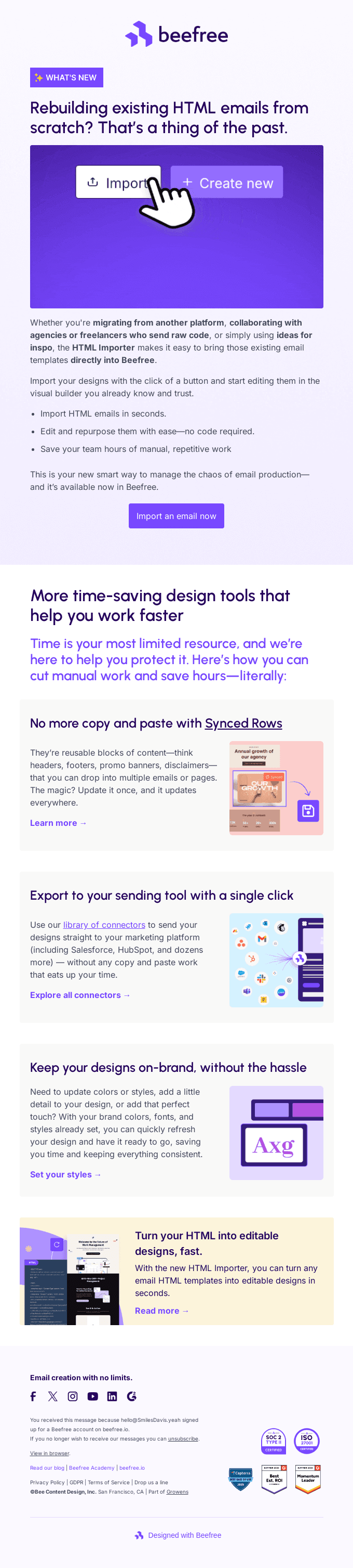 Turn email HTML into editable designs — in seconds 🚀