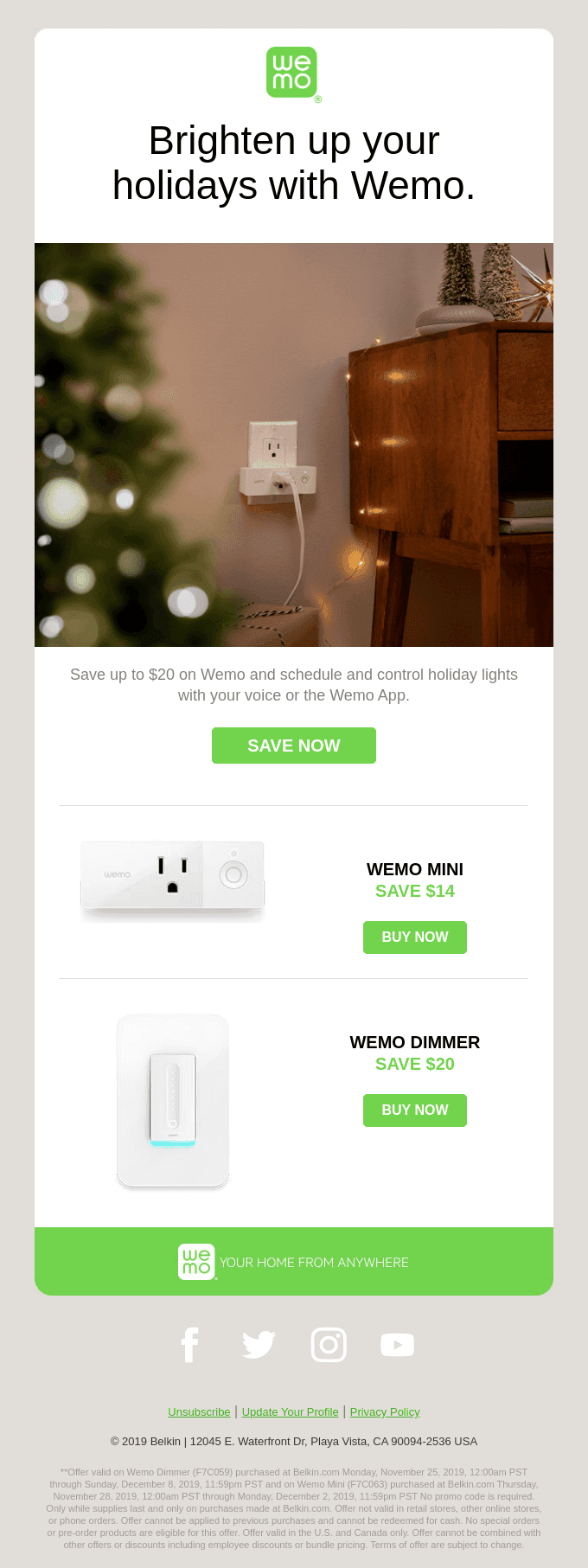 Turn on Holiday Magic with Wemo Savings