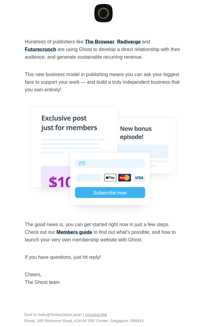 Turn your audience into a business 📬