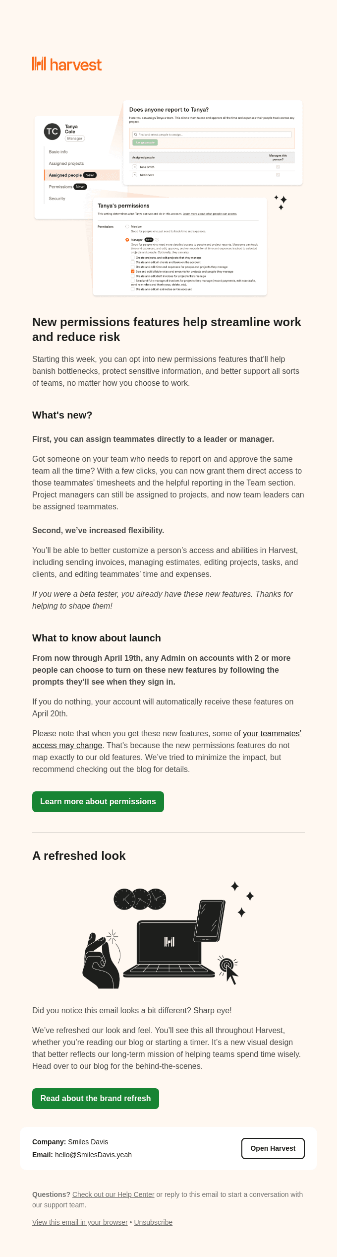 Upcoming changes to your account: Flexible permissions and a refreshed look