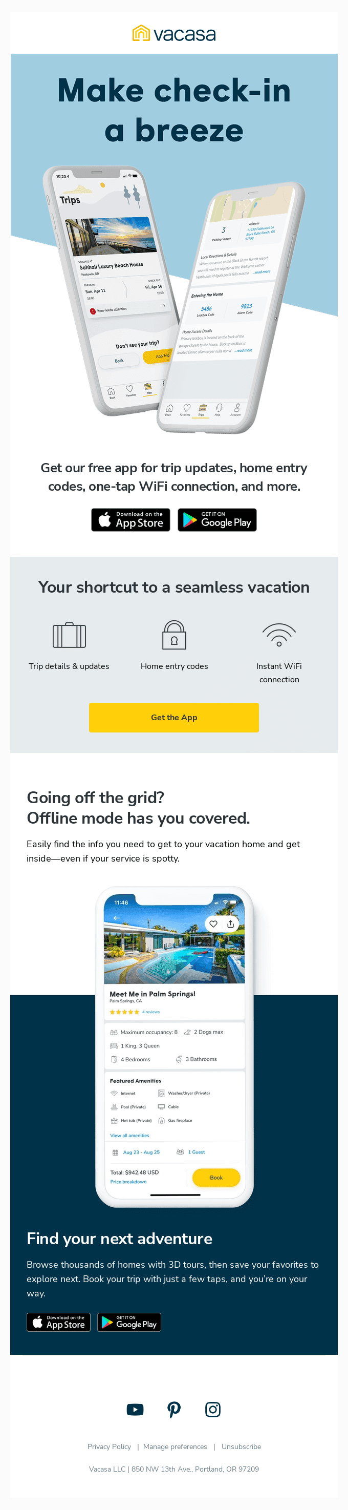Vacation smart with the Vacasa app