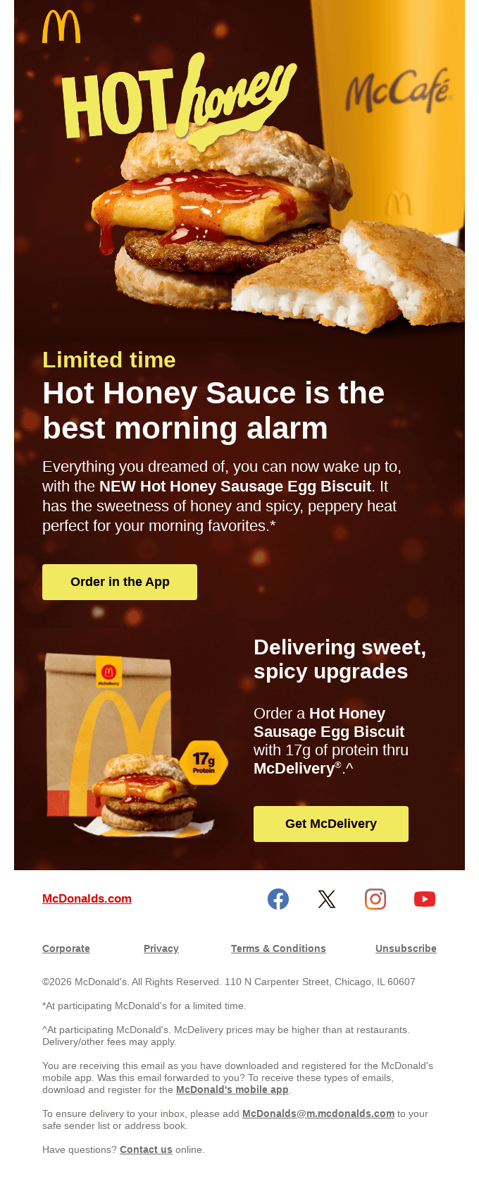 wake up with Hot Honey Sauce