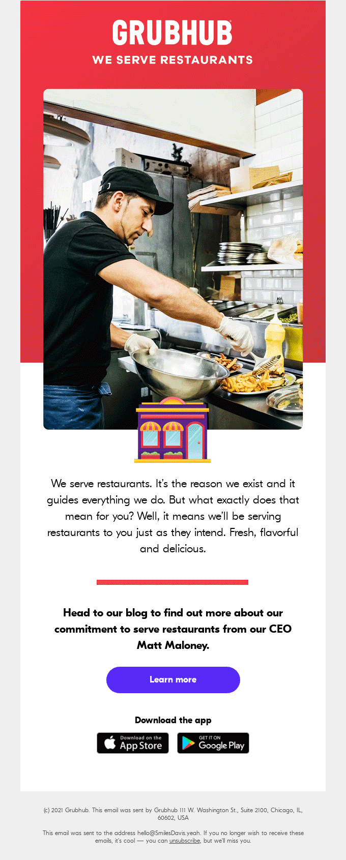 We serve restaurants all day, every day!