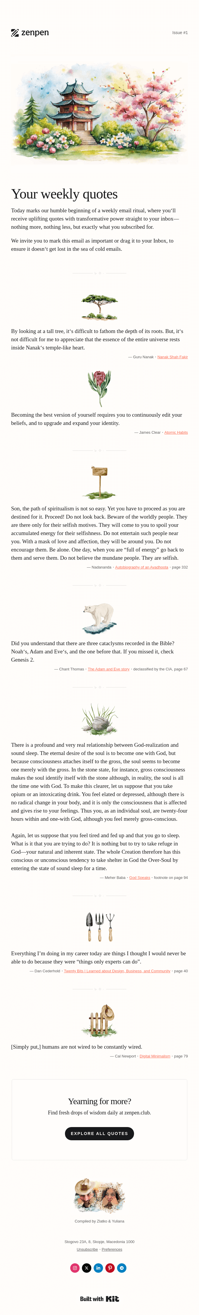 Weekly drops of wisdom