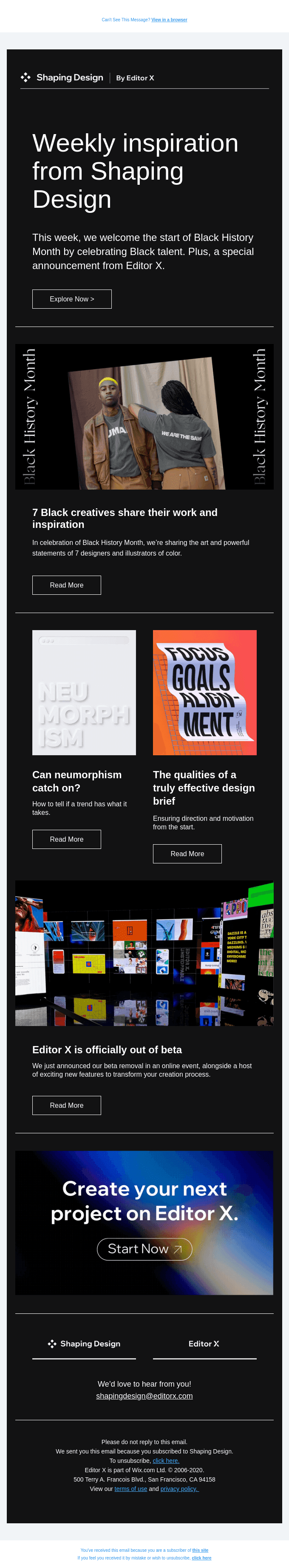 Weekly inspiration from Shaping Design