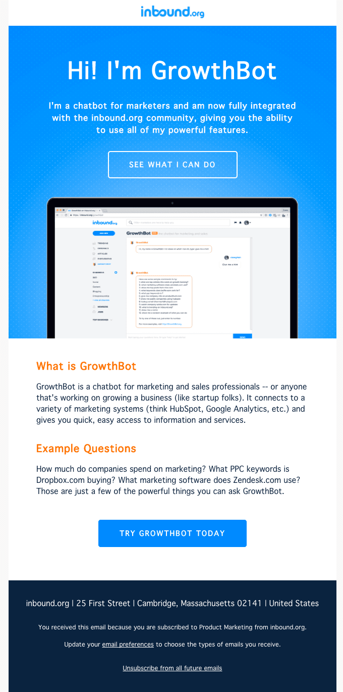 Welcome GrowthBot to inbound.org