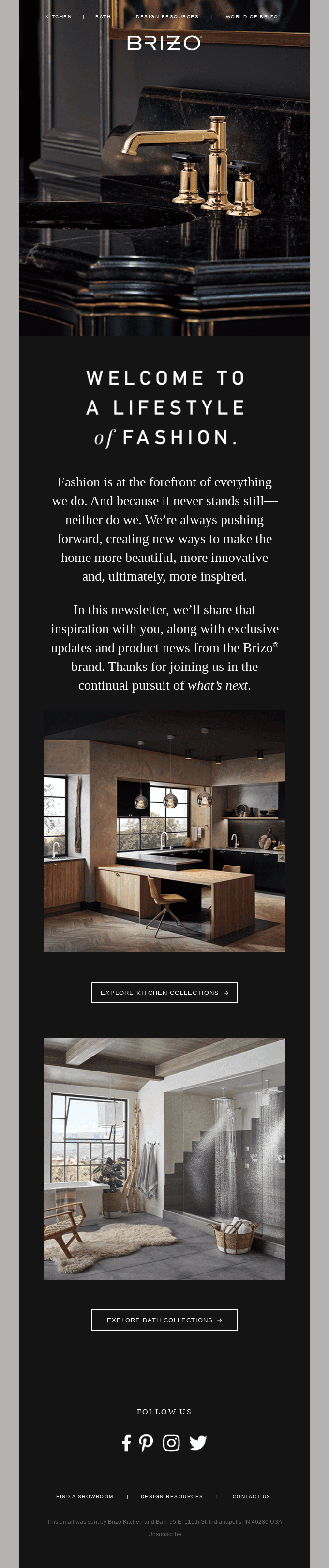 Welcome to The Brizo® Newsletter