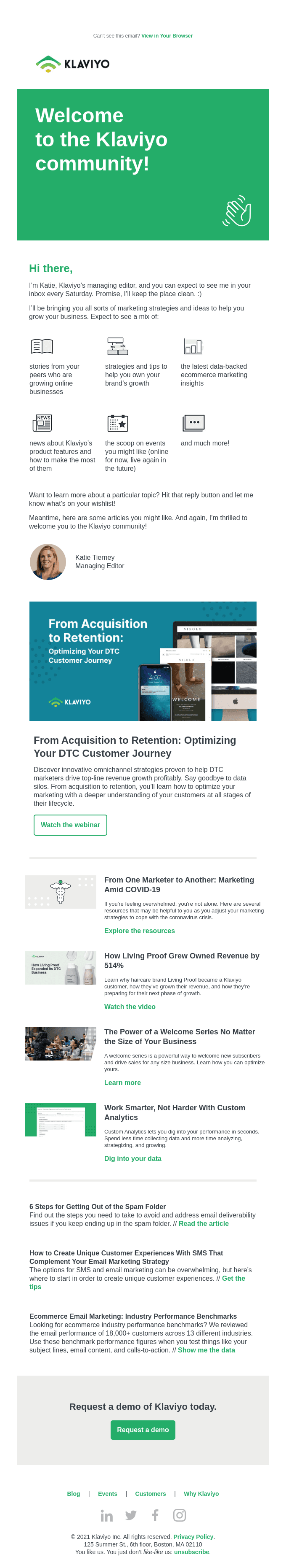 Welcome to the Klaviyo community newsletter! 👋