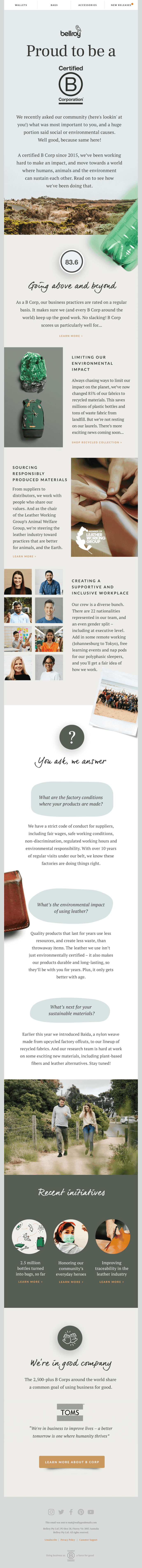 Weβre a B Corp, for good!