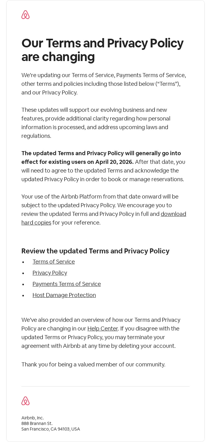 We’re updating our Terms and Privacy Policy