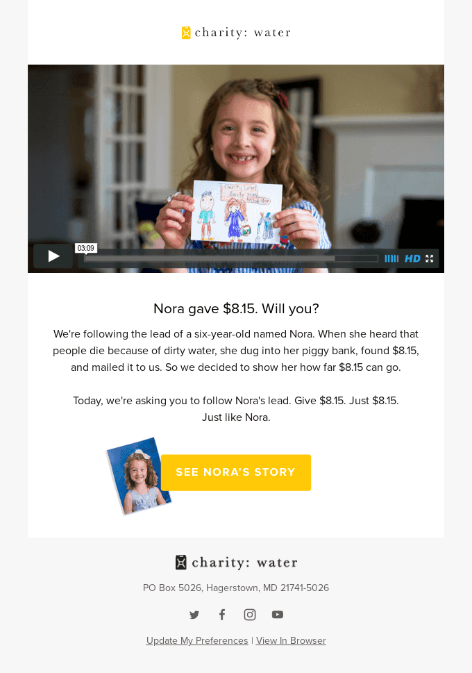 Will you join six-year-old Nora?