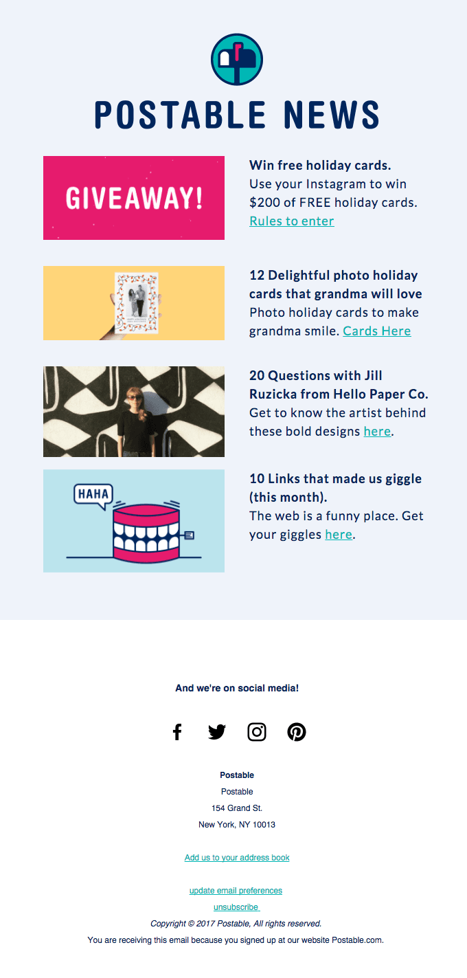 Win free Holiday Cards + Giggles!