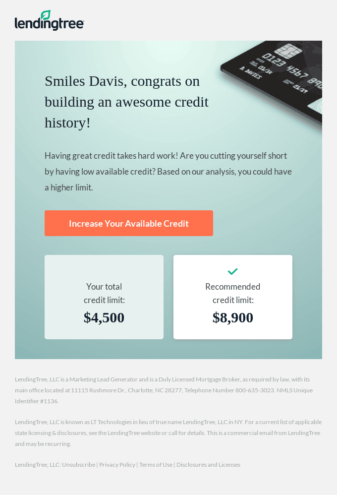 You could be eligible for a higher credit limit