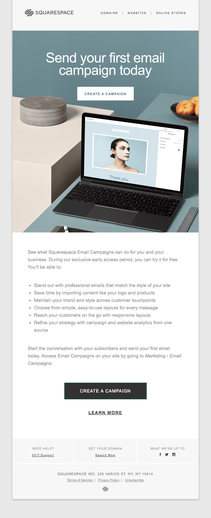 You’ve received early access to Email Campaigns