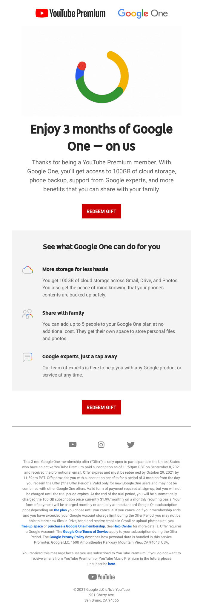 Your Google One gift is waiting