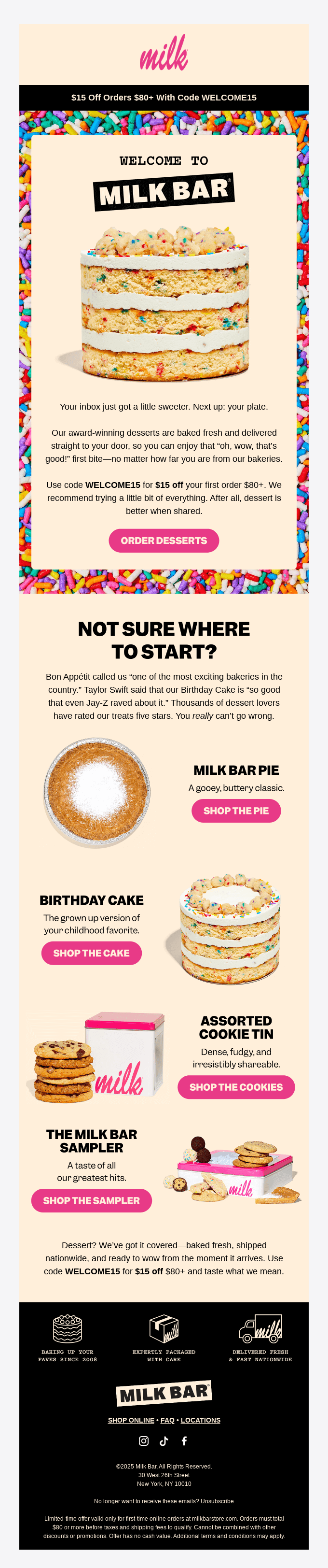 Your inbox just got sweeter 🎂