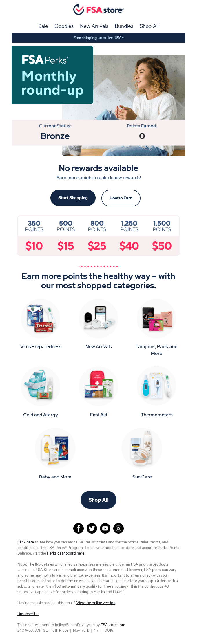 Your Monthly FSA Perks® Check-In