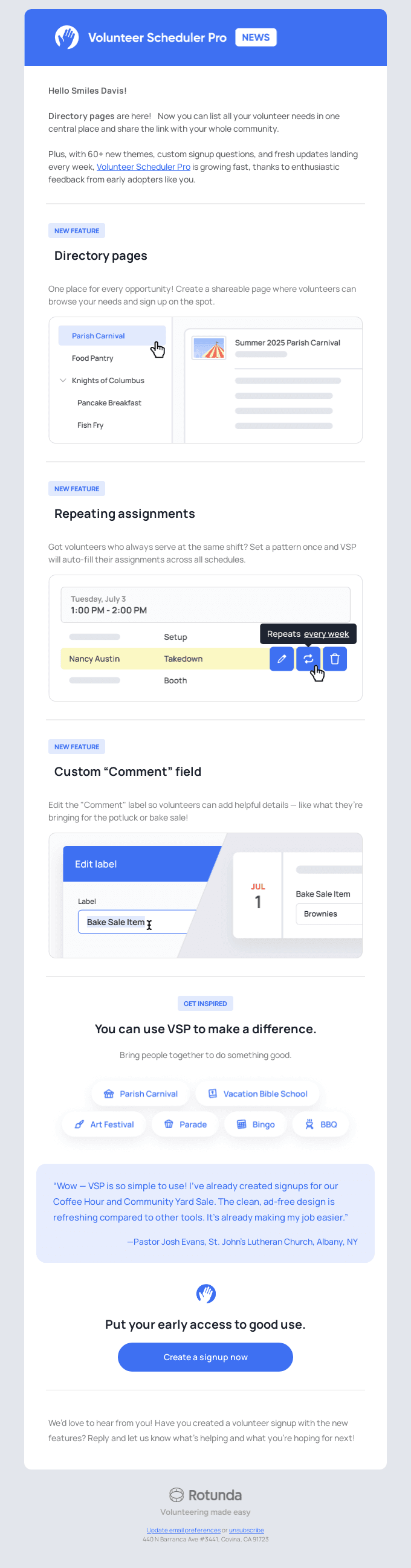 Your new volunteer signup tool just got even better! 🎉