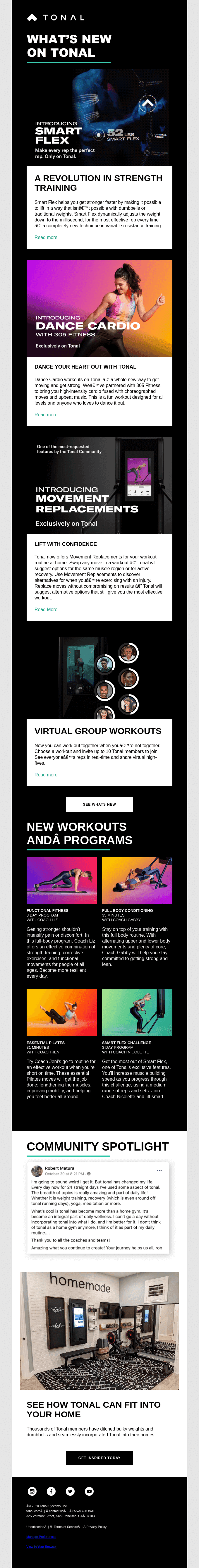 Your November Tonal Newsletter is here