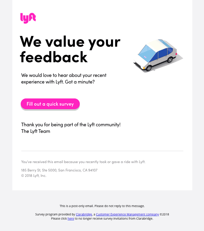 Your recent experience with Lyft