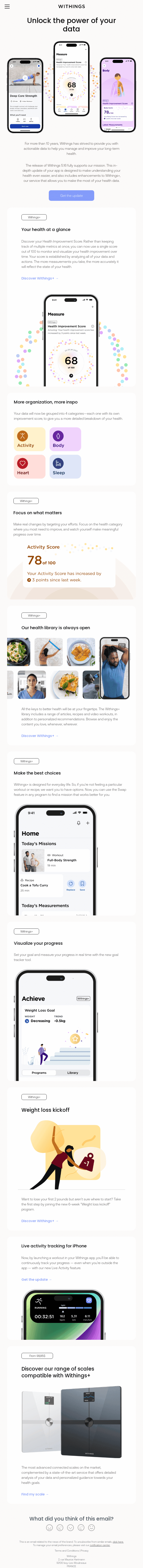 Your Withings app is packed with new features