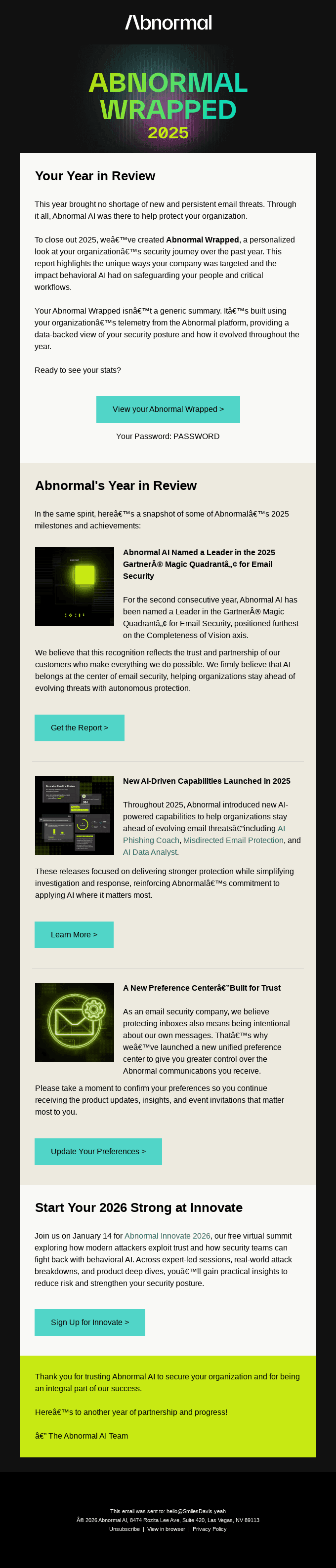 Your year in review—powered by Abnormal AI