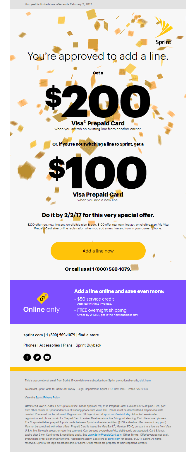 You’re approved: Add a line & get a $200 Visa® Prepaid Card