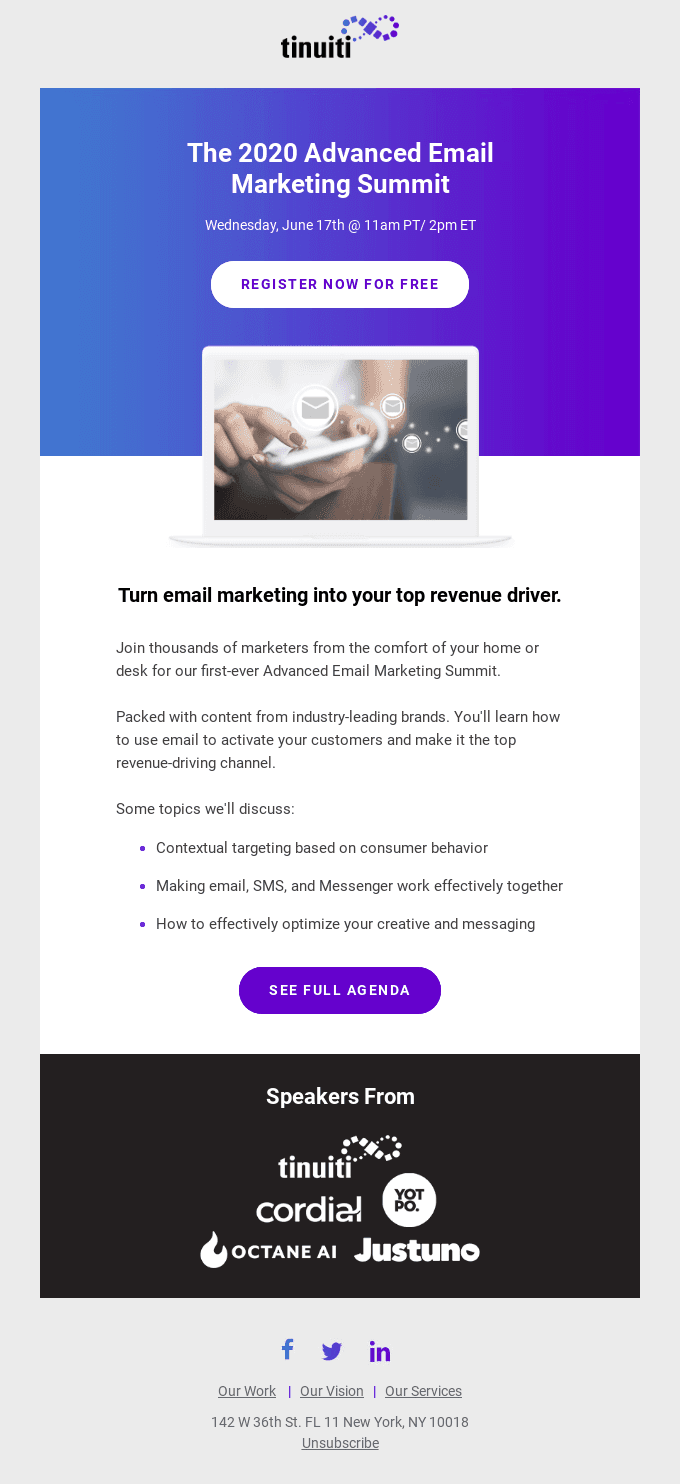 You're invited! The 2020 Advanced Email Marketing Summit
