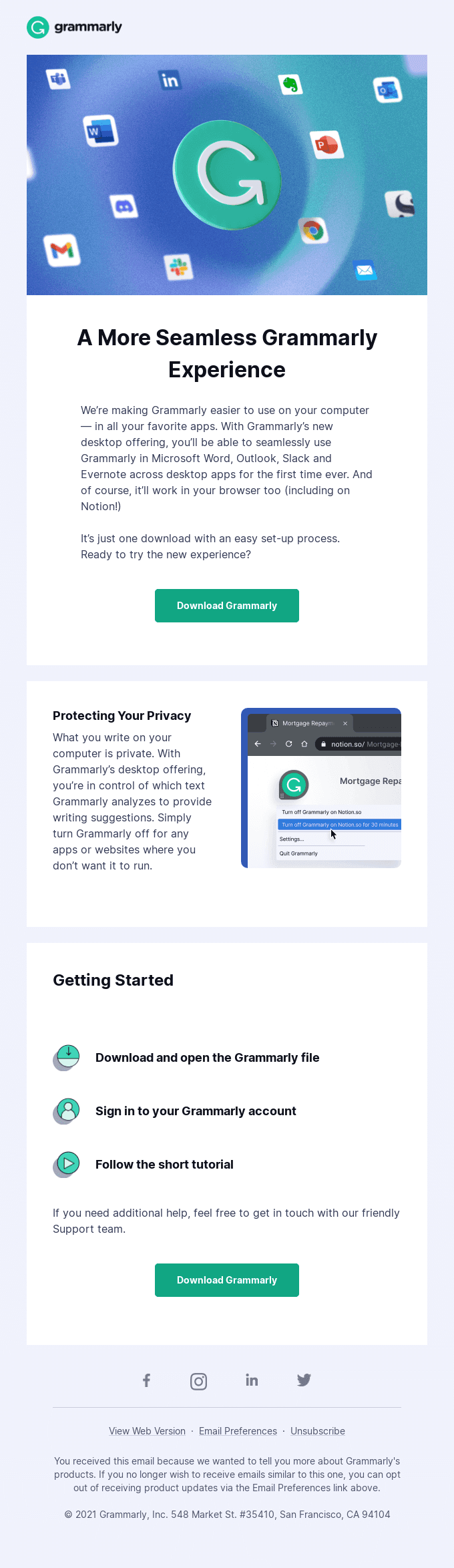 You're invited to check out the new Grammarly experience